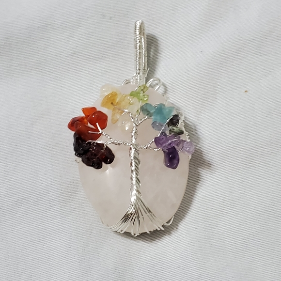 Handmade Jewelry - GIFT IDEA Rose Quartz Healing Chakra Pendant